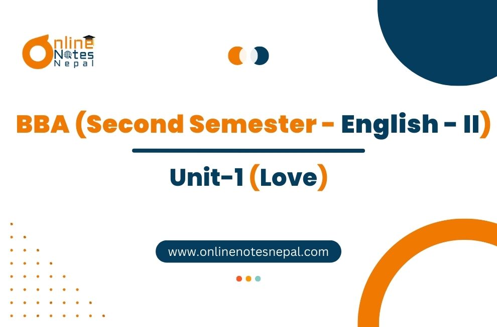 Unit 1: Love - English - II | Second Semester Photo